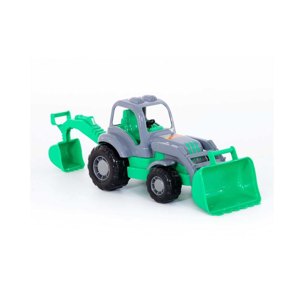 Tractor cu incarcator si excavator - Hardy, 28x13x16 cm, Pol - imagine 15