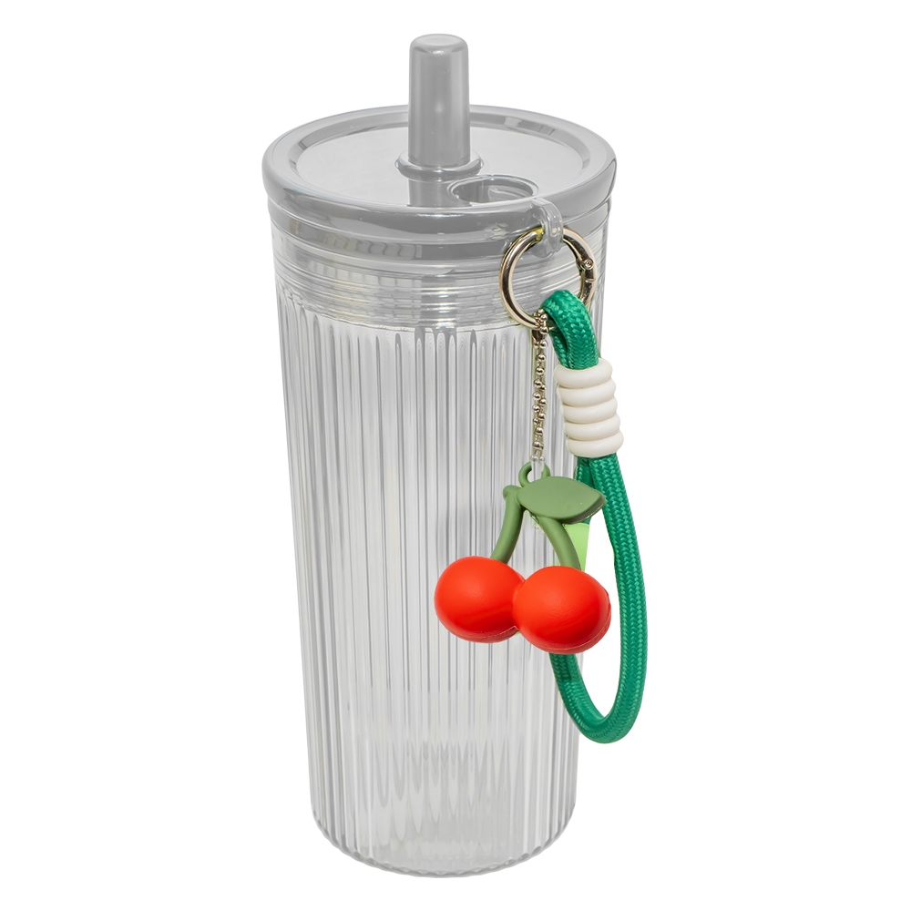 Pahar plastic, cu pai, Fructe, 750 ml - imagine 6