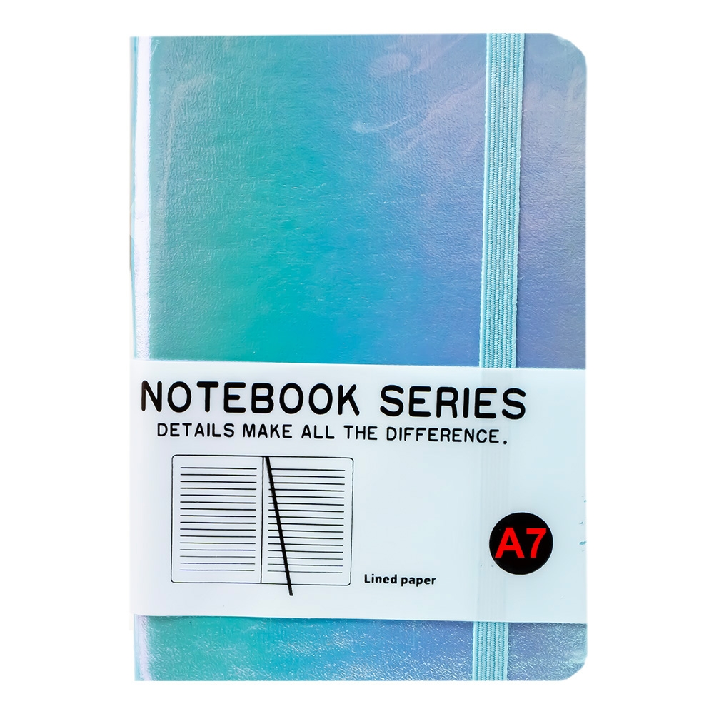Notes A7 cu elastic, 80 file, metalizat - imagine 4