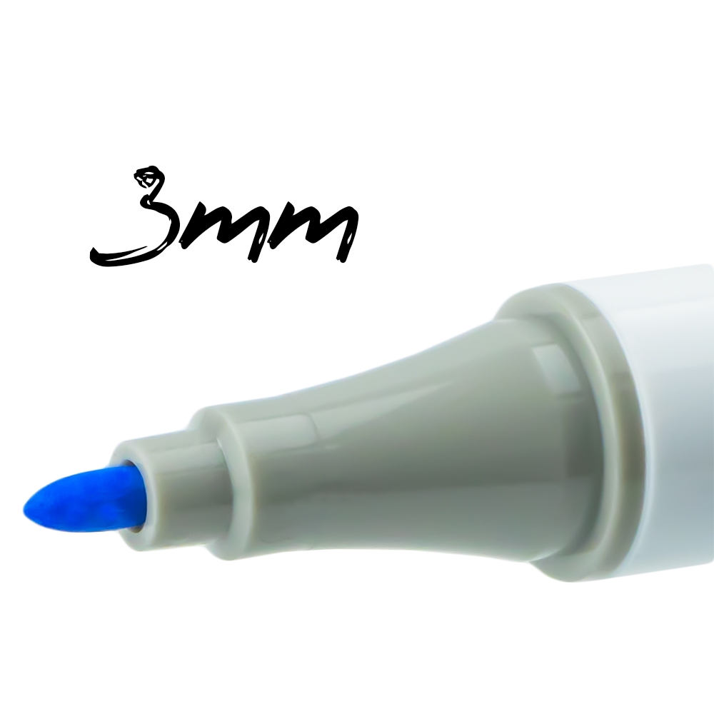 Markere cu 2 capete, 6mm-3mm, 60 cul/set - S-COOL - imagine 8
