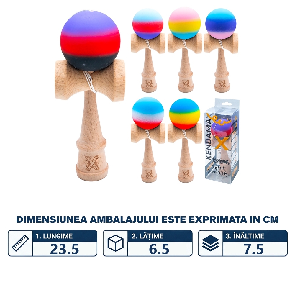 Jucarie Kendama, din lemn - imagine 2