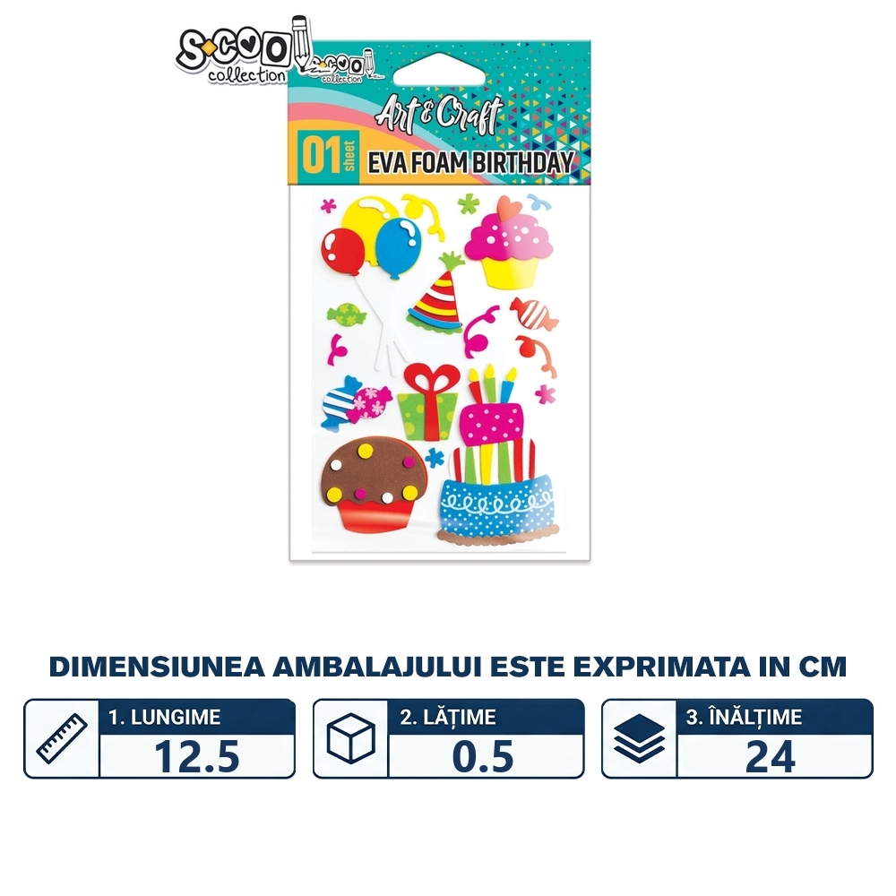 Accesorii craft, Aniversare, spuma EVA - S-COOL - imagine 2