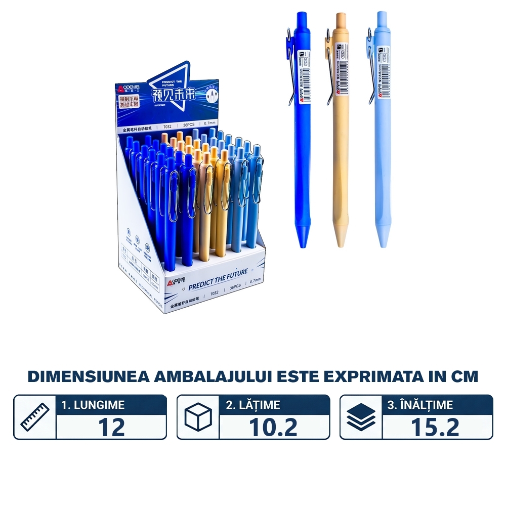 Creion mecanic, corp metalic, 0.7 mm - imagine 2
