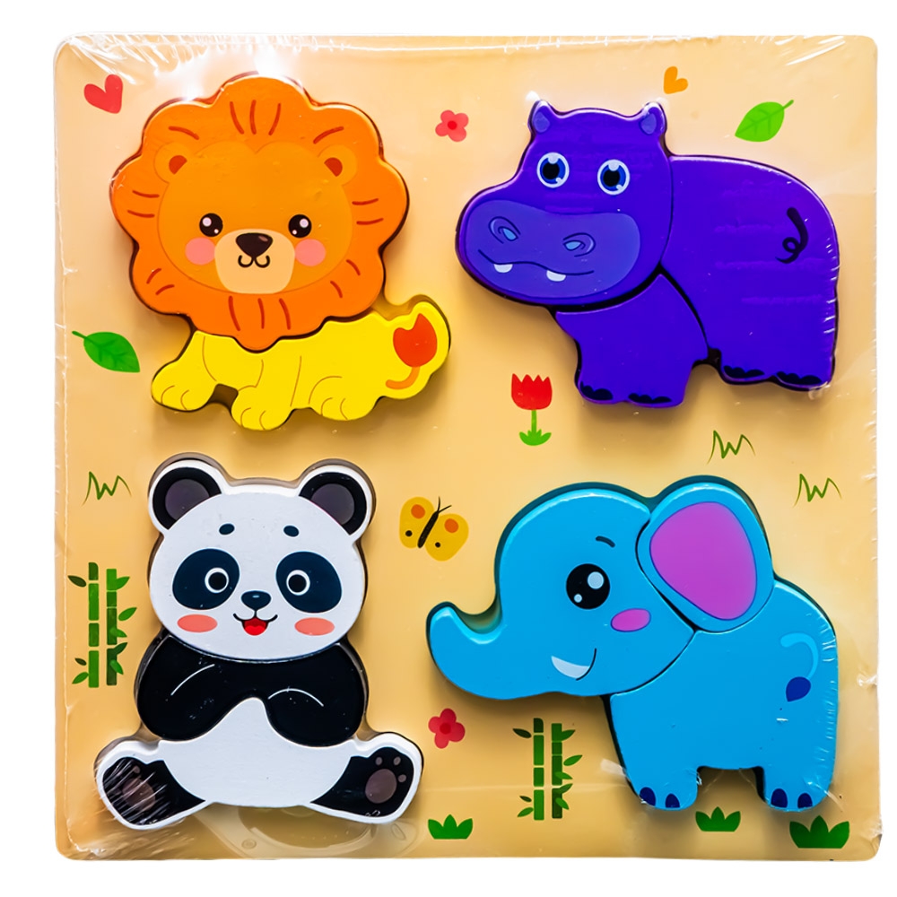 Puzzle din lemn, incastru, 4 piese - imagine 2