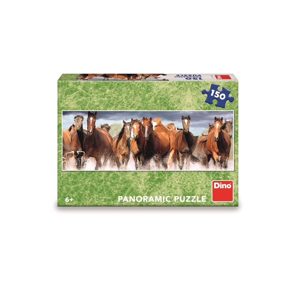 Puzzle 150 piese, panoramic, Cai - DINO TOYS - imagine 3