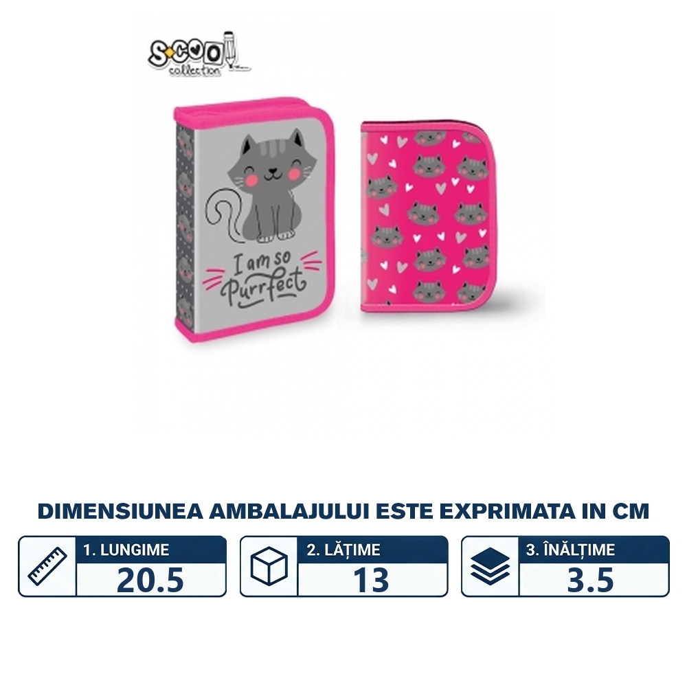 Penar neechipat, 1 fermoar, 2 extensii, I AM SO PURRFECT - S-COOL - imagine 2