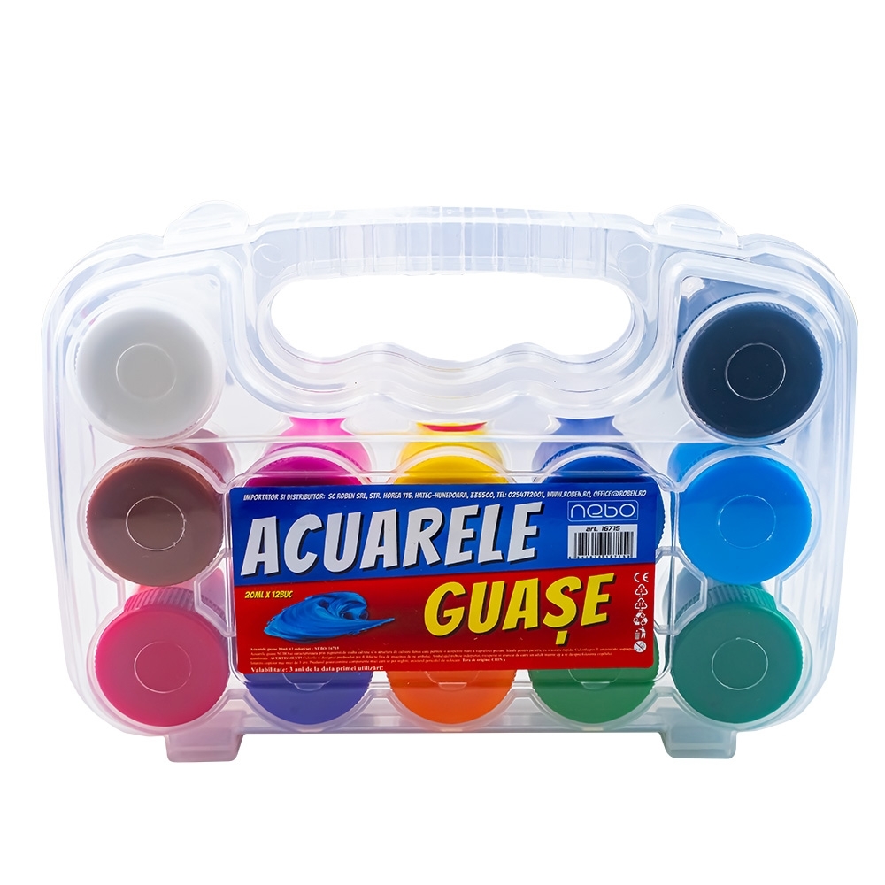 Guase 12 culori, 20 ml - NEBO - imagine 3