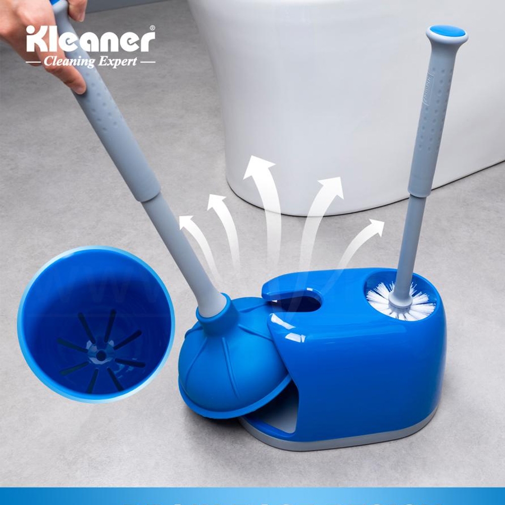 Set perie WC + pompa de desfundat - KLEANER - imagine 3