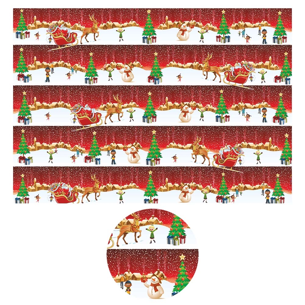 Hartie ambalaj cadouri, motive Craciun, 80g, 70x100 cm, 100 buc/set - NEBO - imagine 8