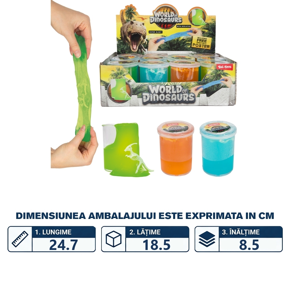 Slime cu schelet de dinozaur - Toi-Toys - imagine 2
