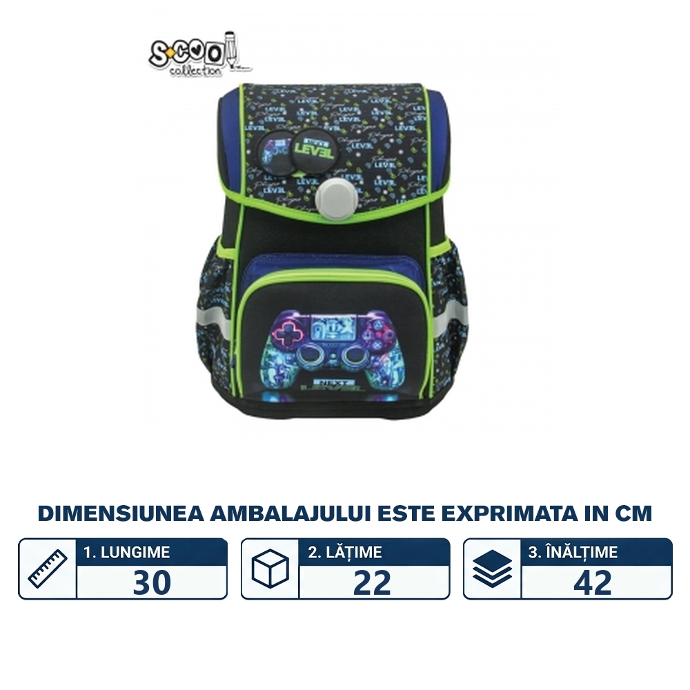 Ghiozdan anatomic Premium, 42x30x22 cm, NEXT LEVEL - S-COOL - imagine 2