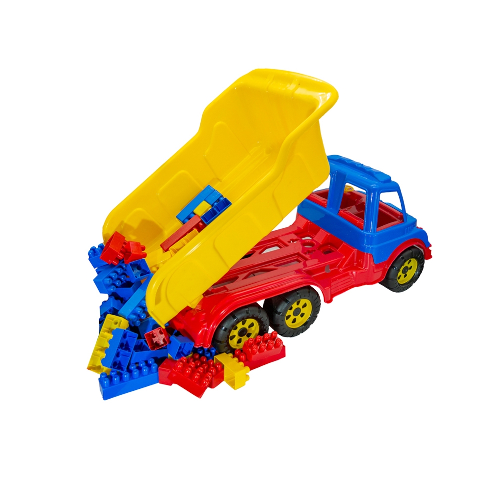 Camion plastic 60 cm + 80 cuburi - ROBENTOYS - imagine 5