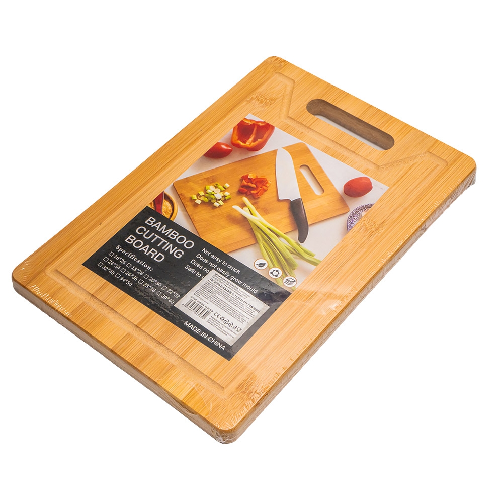 Tocator din bambus, 19,5x29,5x1,7 cm - imagine 3