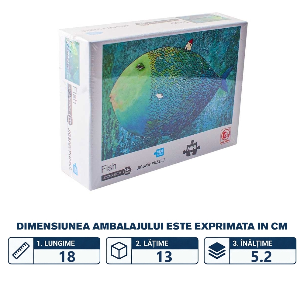 Puzzle carton mini, Peste, 1000 piese - imagine 2