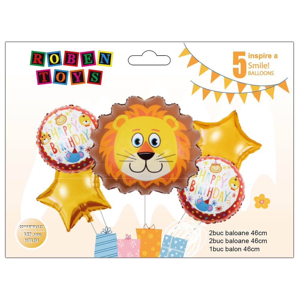 Balon, folie aluminiu, Leu