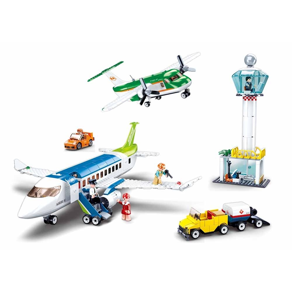 Set de constructie Town, 731 piese, Aeroport - Sluban - imagine 2