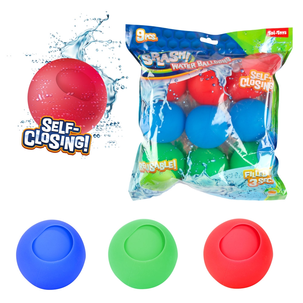 Baloane de apa, resigilabile, Splash, 9 buc/set - Toi-Toys