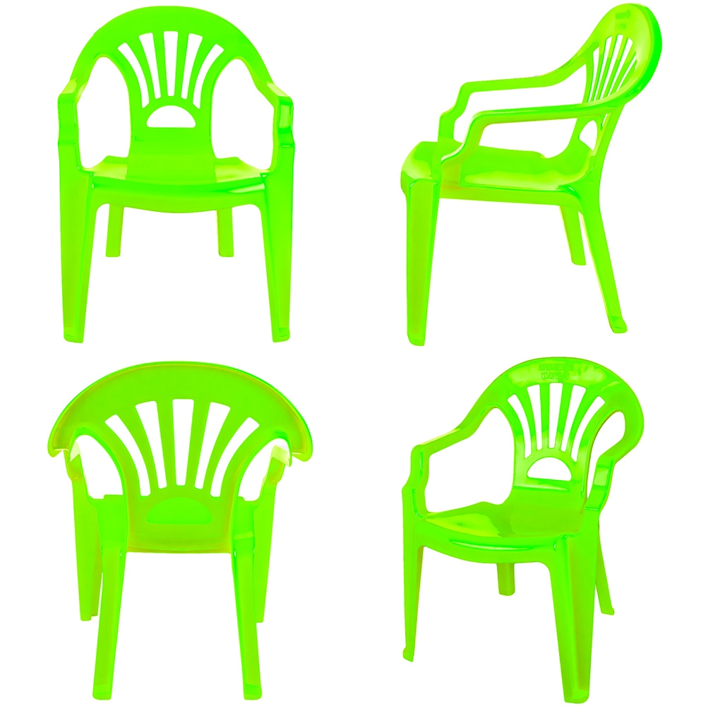 Scaunel din plastic, verde, 40x35x54.5 cm - ROBENTOYS - imagine 7