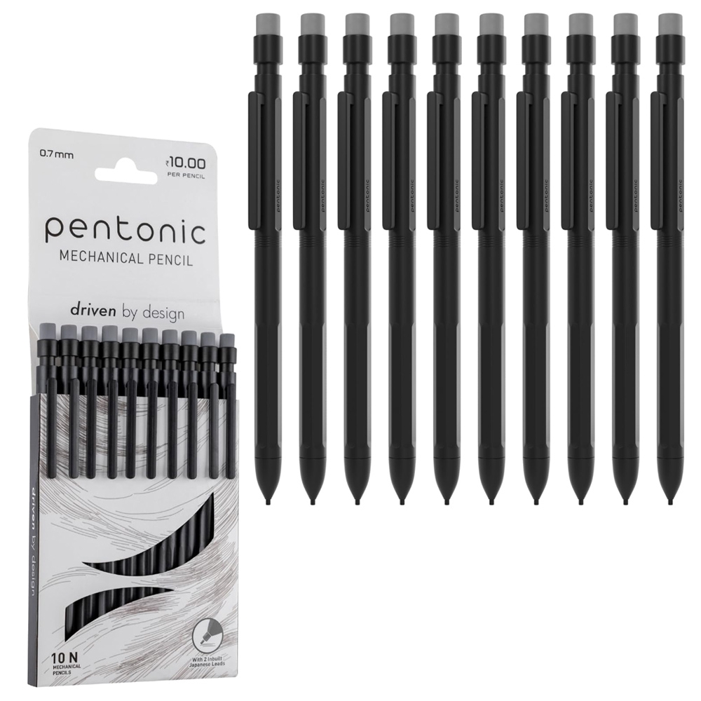 Creion mecanic Pentonic, 0.7 mm, Negru - LINC