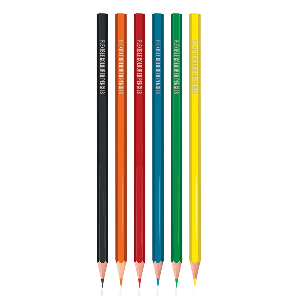 Creioane color, flexibile, 6 culori/set - S-COOL - imagine 3