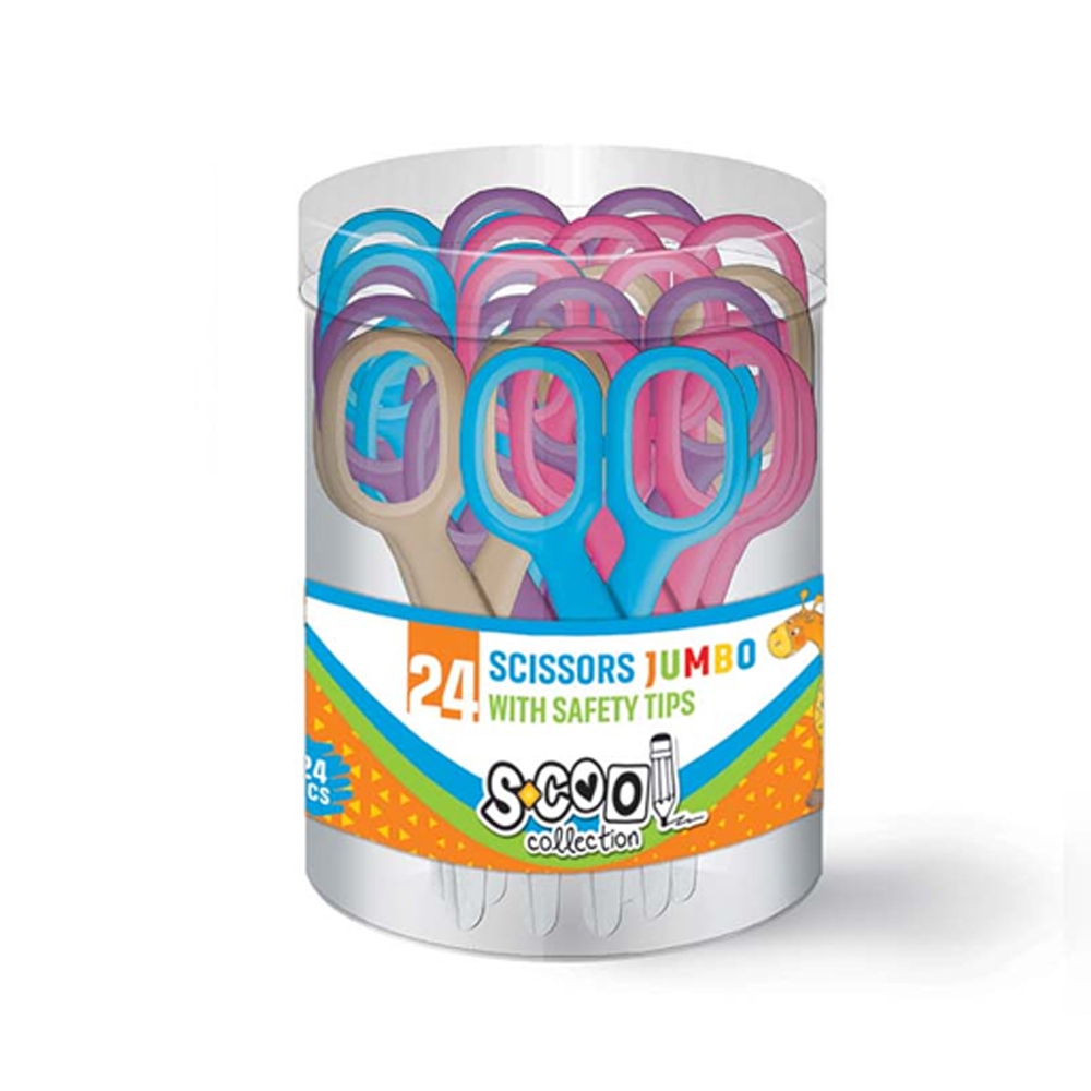 Foarfeca 12 cm, varf rotund, lama gradata, 24 buc/set - S-COOL - imagine 4
