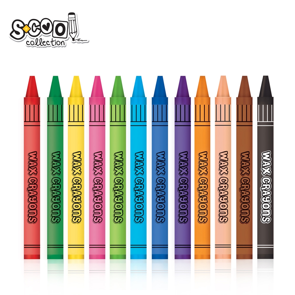 Creioane cerate, 12buc/set - S-COOL - imagine 3