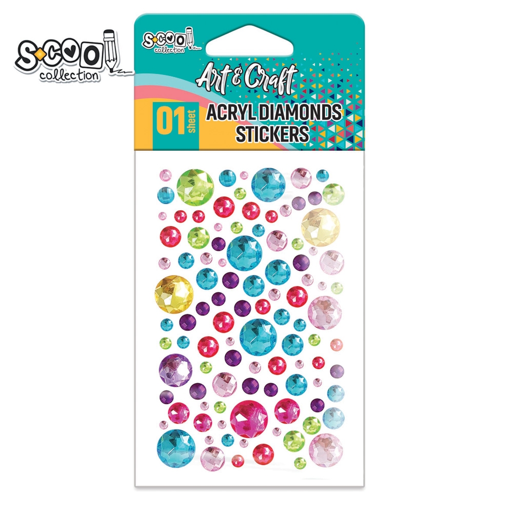 Accesorii craft, Diamante acril, autoadezive - S-COOL