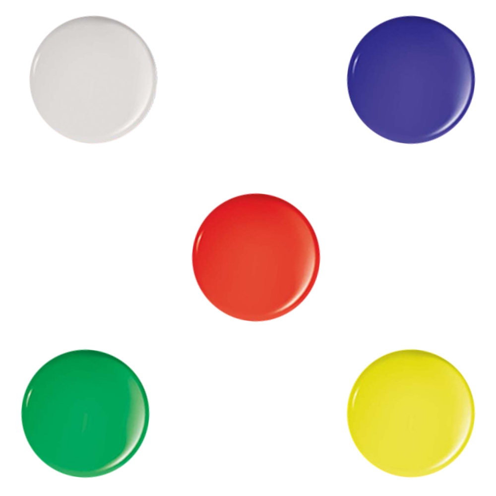 Magneti color, 30 mm, 5 buc/set - OFFISHOP - imagine 3