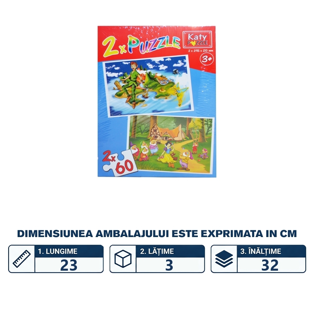 Puzzle 2 in 1, 60 piese Katy - imagine 2