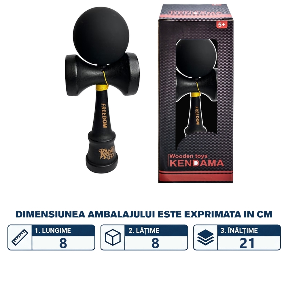 Jucarie Kendama, din lemn - imagine 2