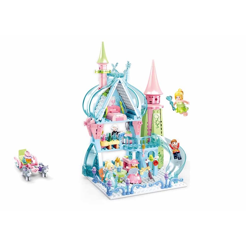 Set de constructie Fairy, 447 piese, Castelul zanelor - Sluban - imagine 2