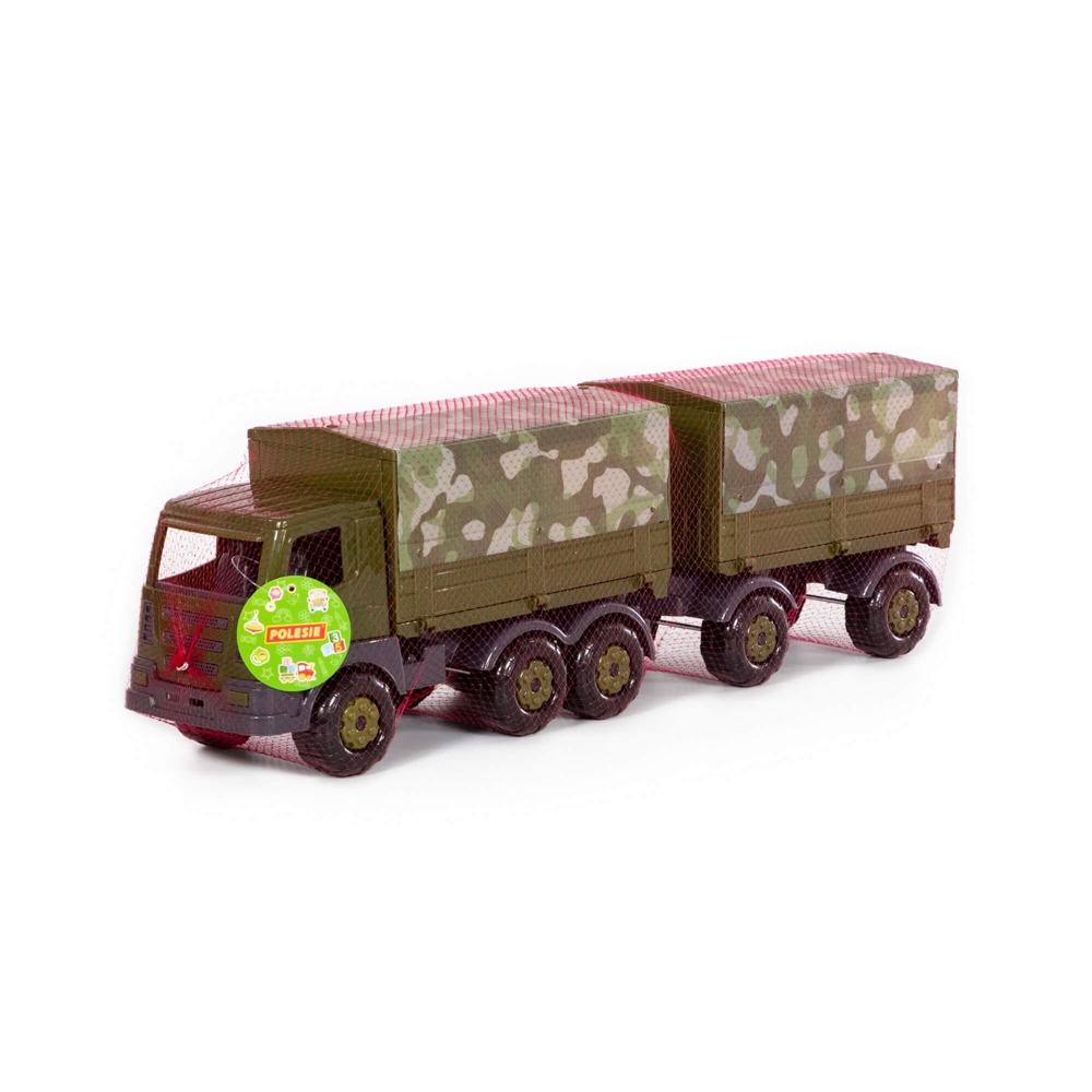 Camion militar cu prelata si remorca - SuperTruck, 71x16x22 cm, - imagine 5