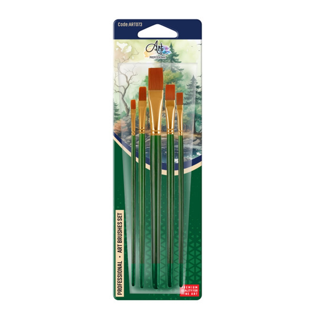 Pensule varf tesit, Profesional, 5 buc/bliser - ARTLINE