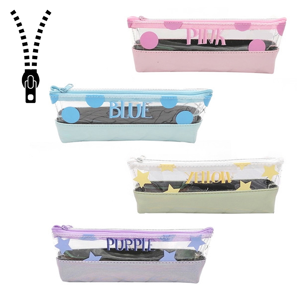 Penar borseta transparenta, COLORS, 21,5x3x7 cm - S-COOL - imagine 4