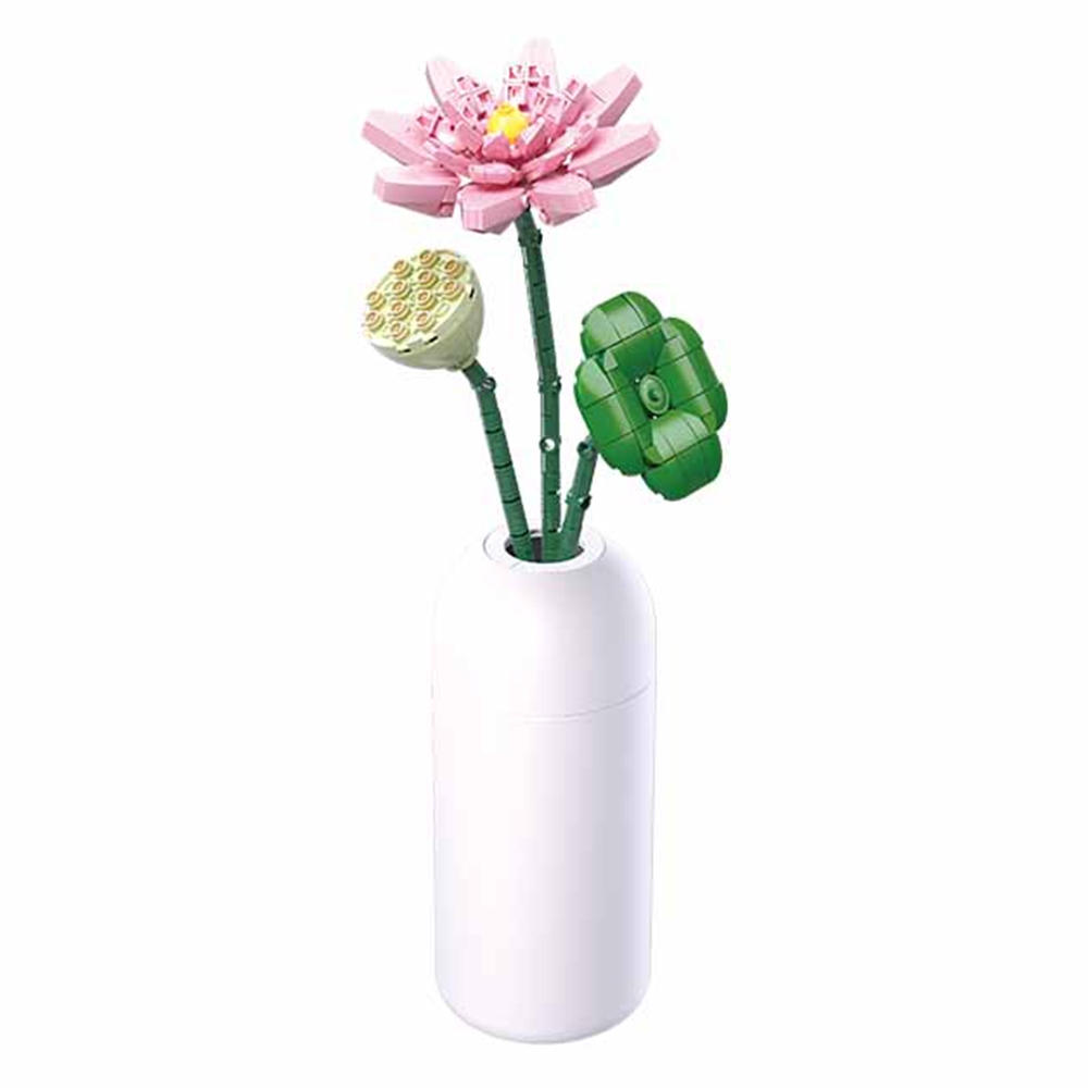 Set de Constructie Flowers, 258 piese, Lotus - Sluban - imagine 3