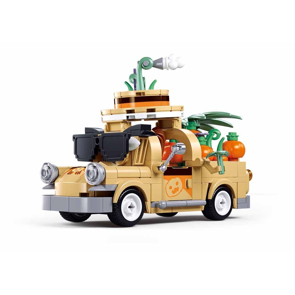 Set de constructie Girl's dream, 292 piese, Camionul cu dovleci - Sluban - imagine 5