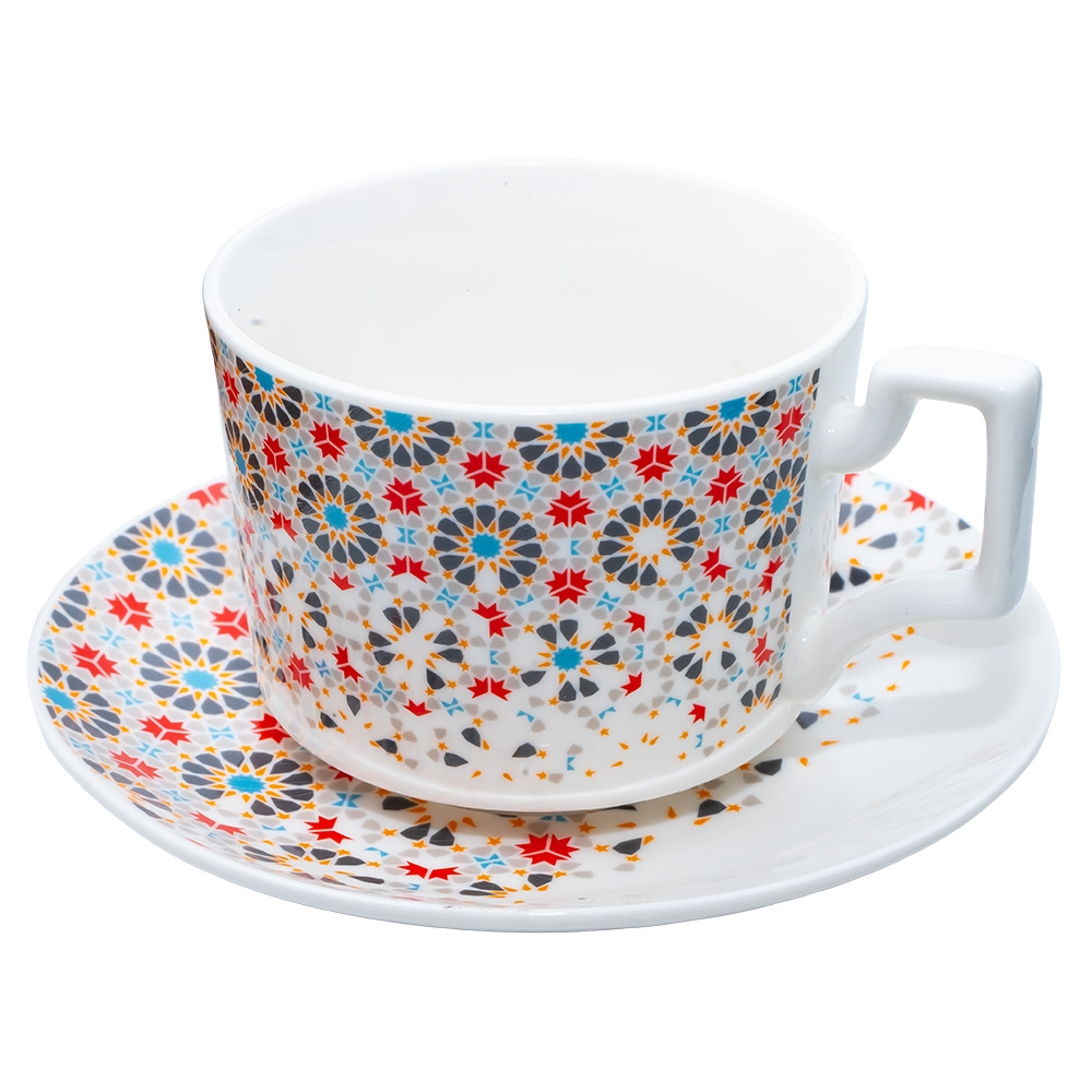 Set Cafea, din ceramica: 6 cesti + 6 farfurioare - imagine 3