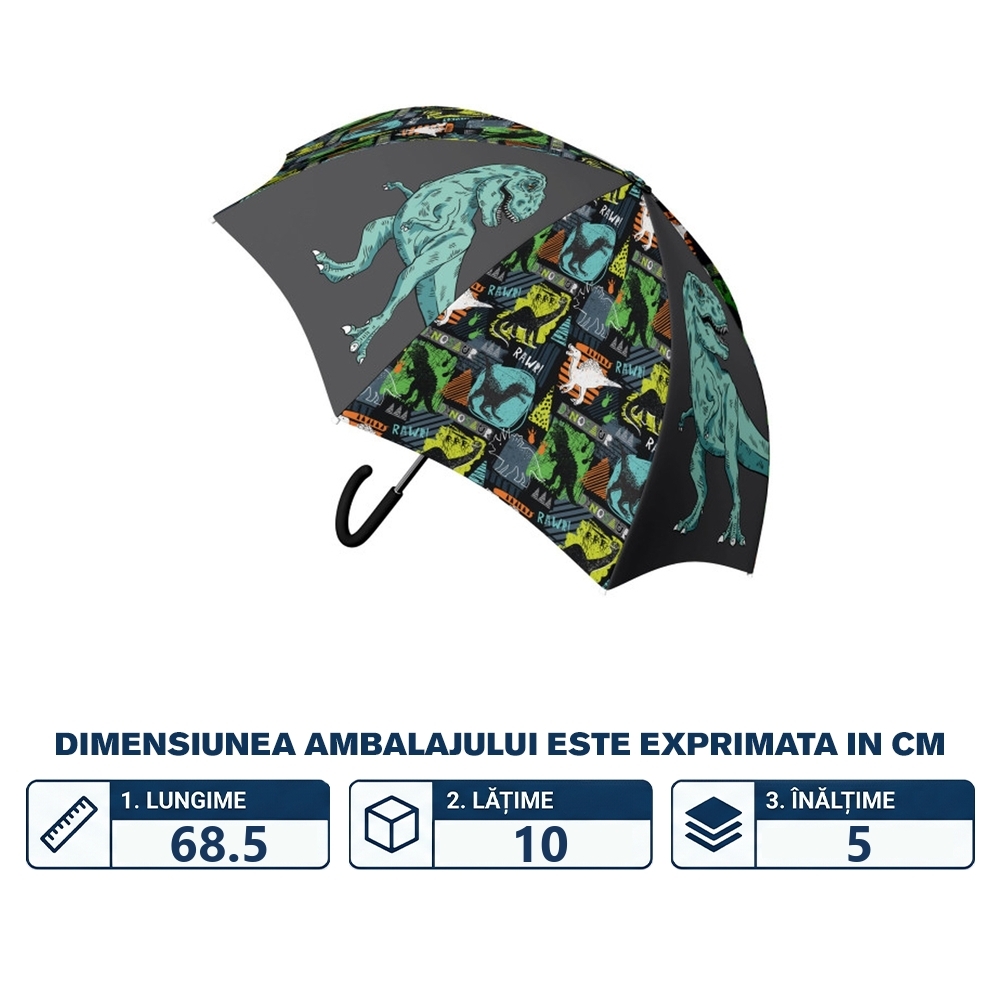 Umbrela copii, RAWR, 48.5 cm - S-COOL - imagine 2