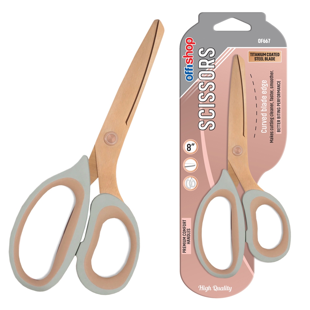 Foarfeca birou, maner plastic, titan, 21.5 cm - OFFISHOP