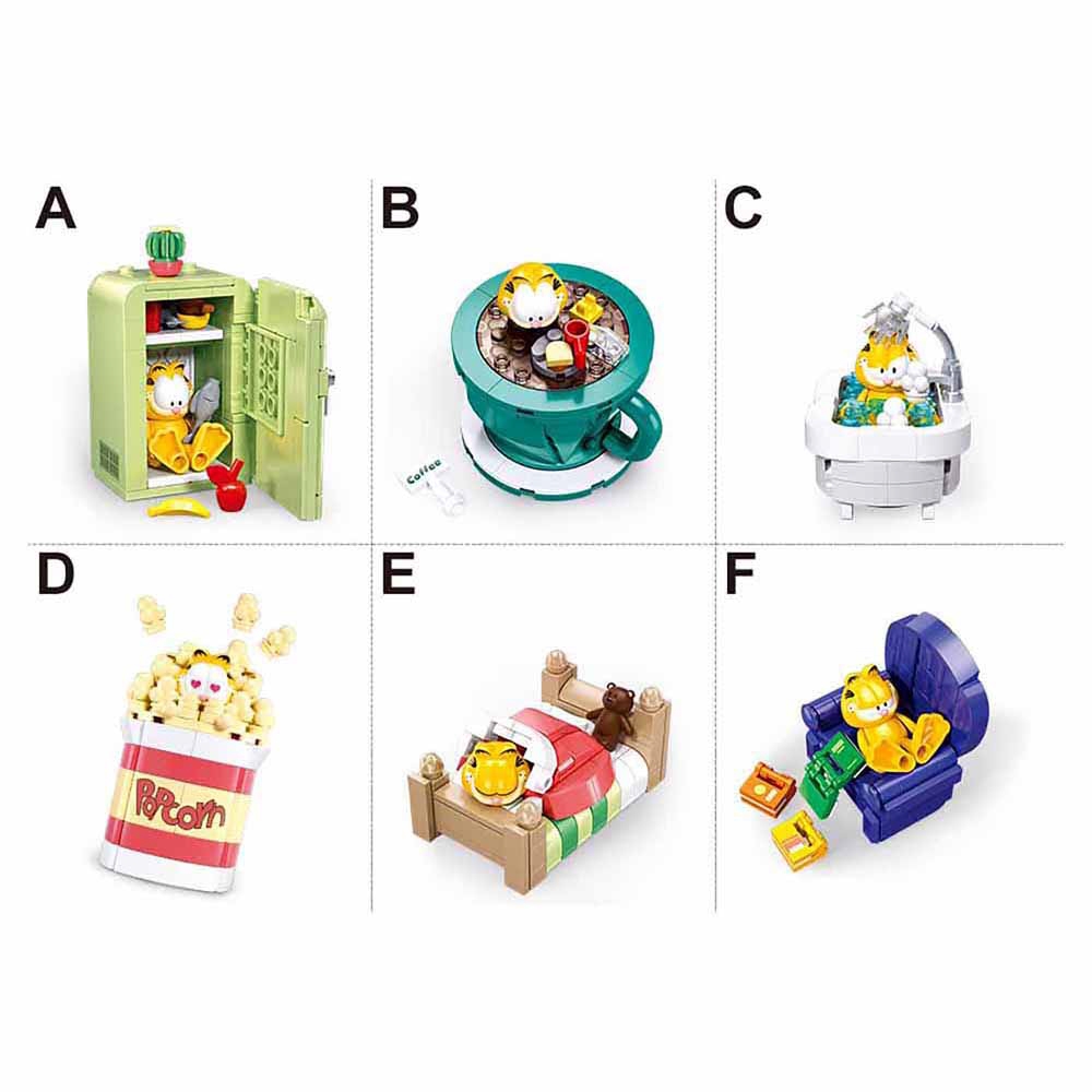 Set de constructie, 6 modele/display, Garfield - Sluban - imagine 3
