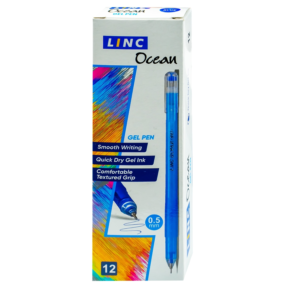 Pix Ocean, cu gel, mina albastra, 0.5 mm - LINC - imagine 3