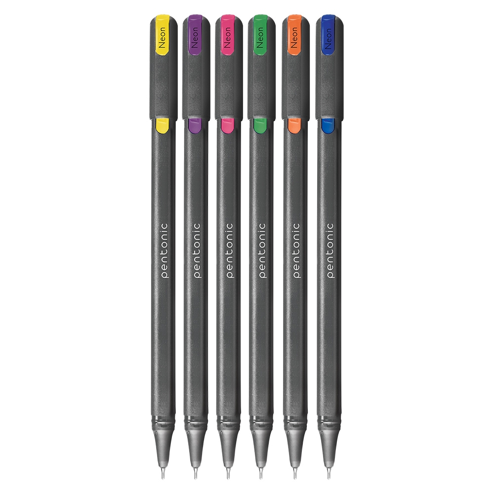 Pixuri Pentonic, cu gel, Neon&Pastel, 12 culori/set - LINC - imagine 3