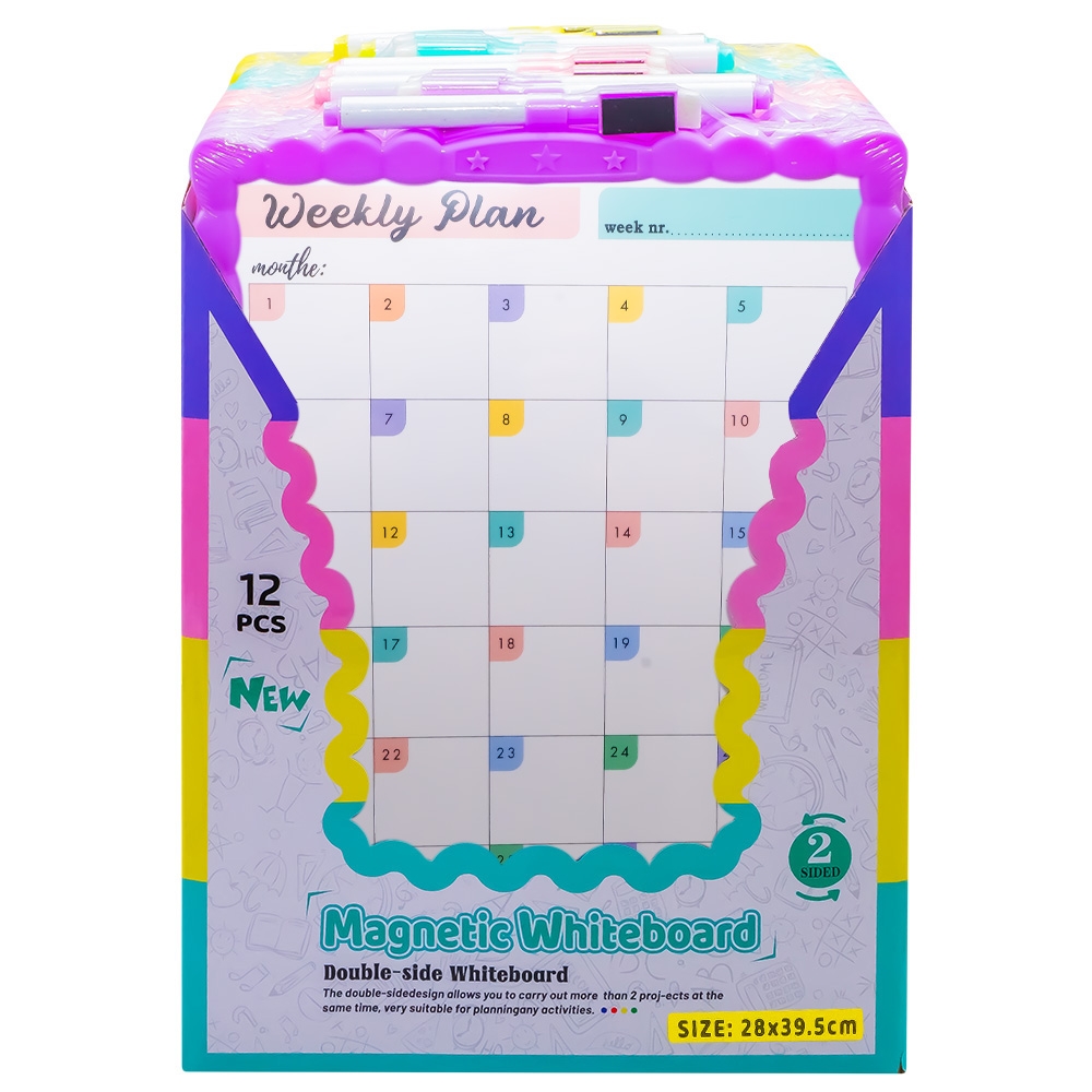 Tablita magnetica, 2 fete + organizator, 28x39,5 cm - imagine 3