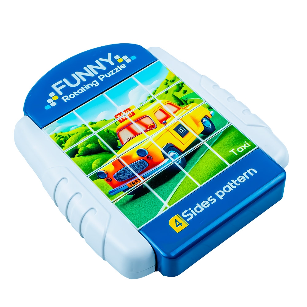 Puzzle educativ, cu 4 fete, Autovehicule - imagine 3