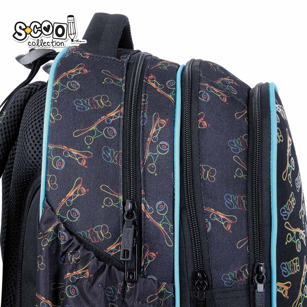 Ghiozdan anatomic, 39x33x18 cm, SKATE - S-COOL - imagine 6