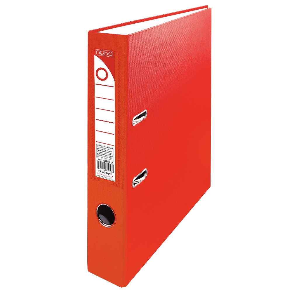 Biblioraft plastifiat, rosu, 5 cm - NEBO