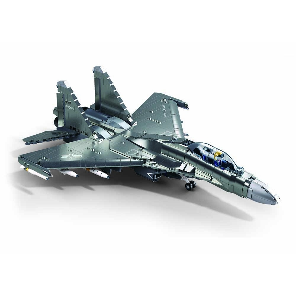 Set de constructie Machete, 1041 piese, Avion de vanatoare J-16 1:44 - Sluban - imagine 5