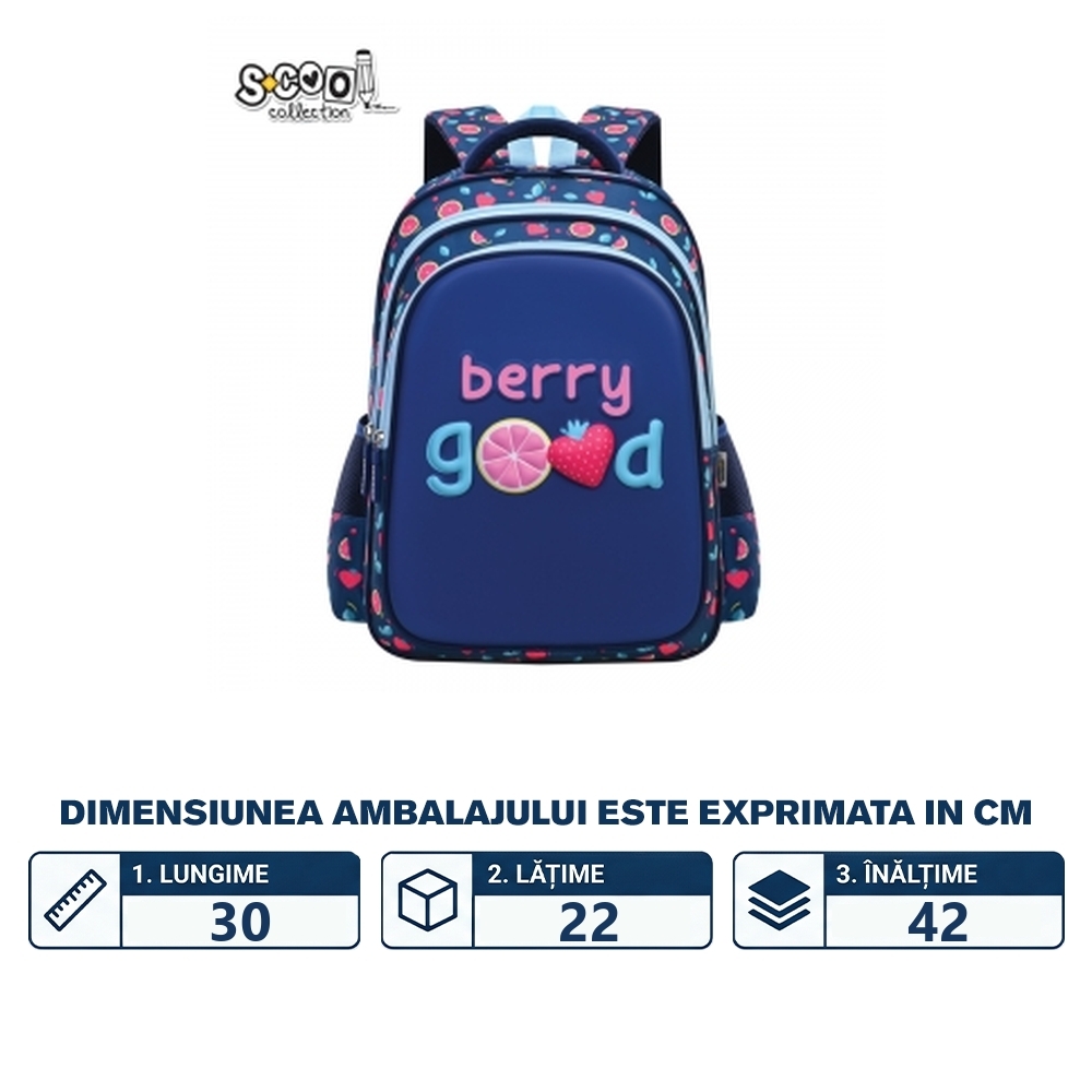 Ghiozdan 3D ergonomic, 42x30x22 cm, BERRY GOOD - S-COOL - imagine 2