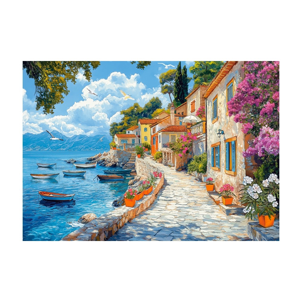 Puzzle 500 piese, Peisaj Mediteranean - Castorland - imagine 3