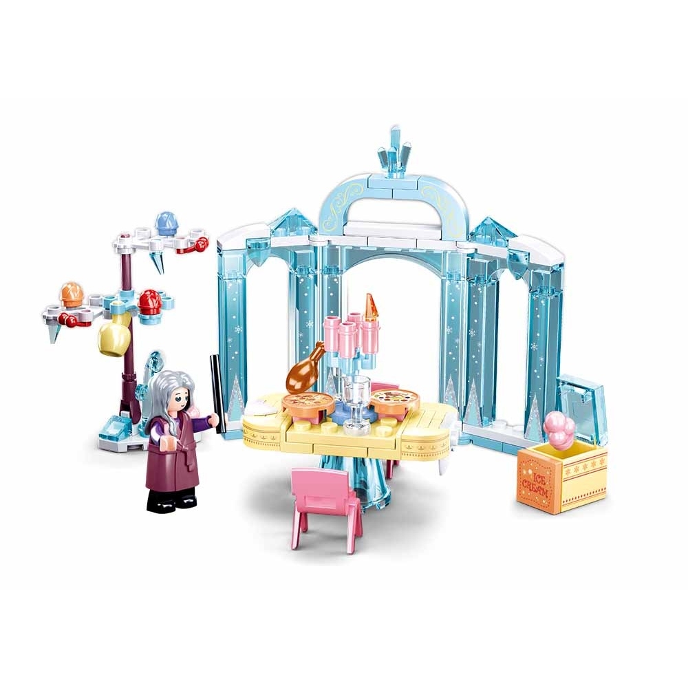 Set de constructie Fairy, 107 piese, Petrecere in lumea zanelor - Sluban - imagine 2